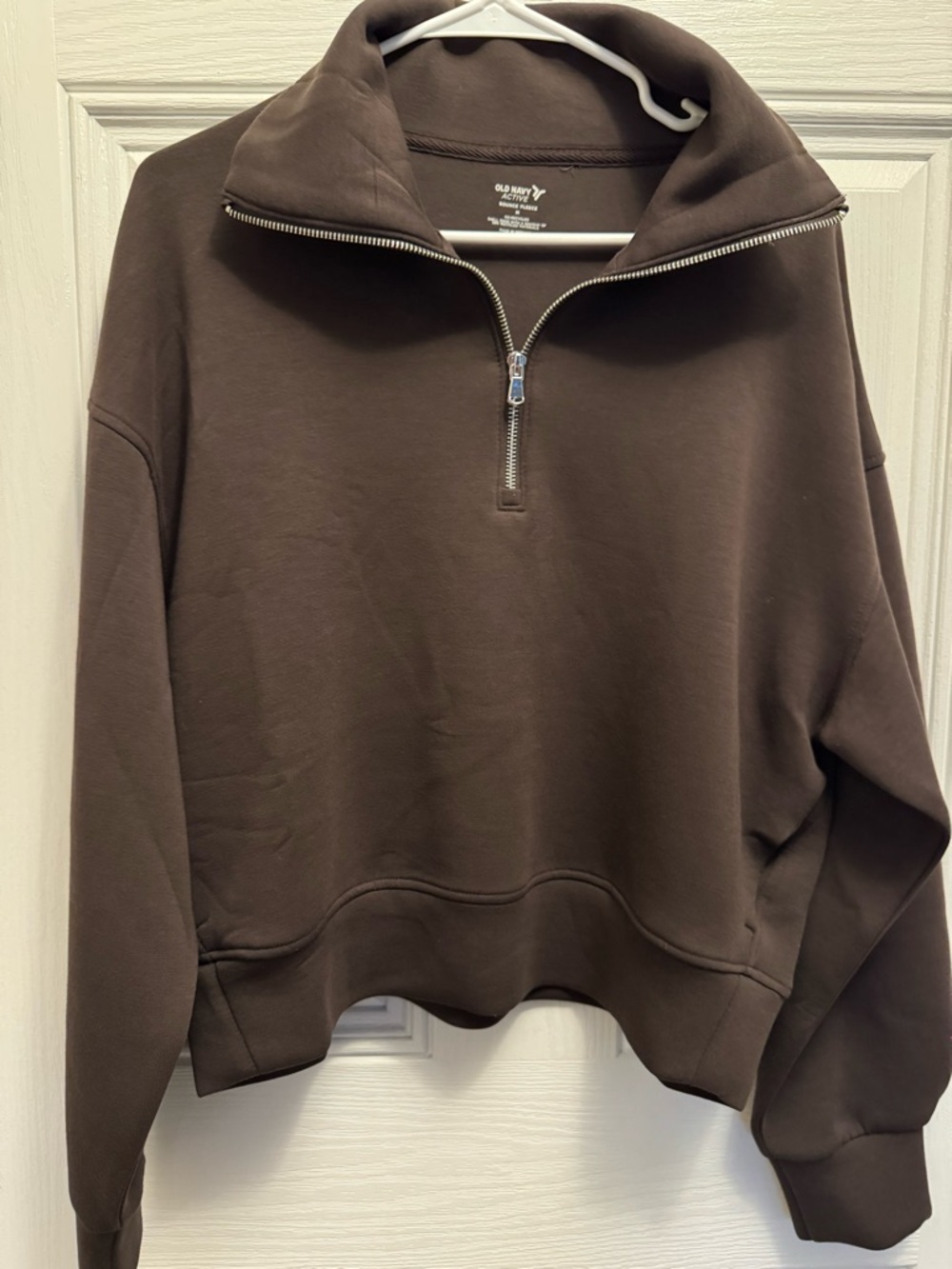 Old Navy Women’s Chocolate Brown Quarter-Zip Pullover Sweater